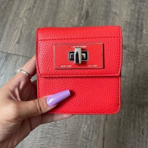 Red Calvin Klein Kierra Crossbody Wallet